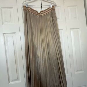 HD in Paris Gold Pleated Maxi Skirt